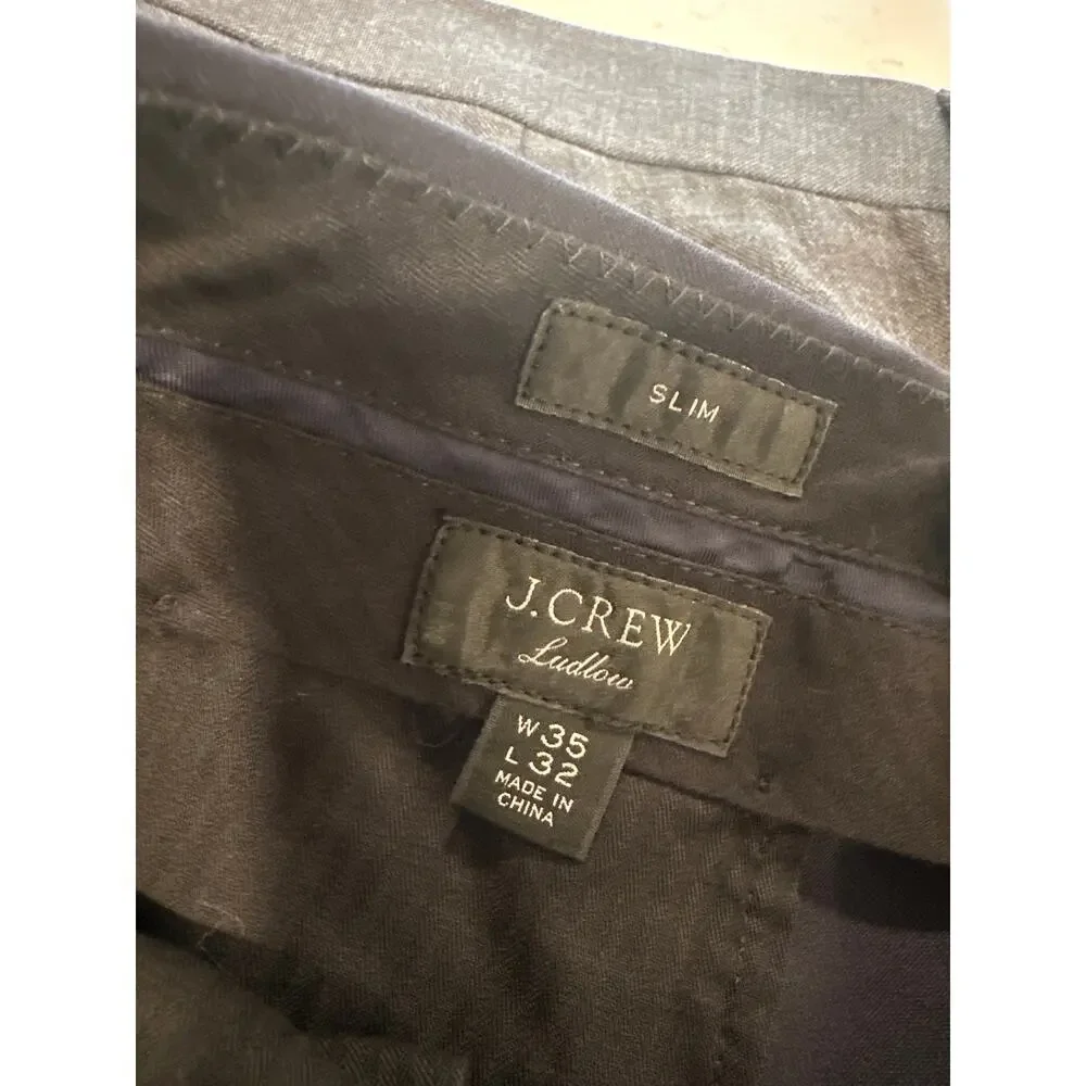 J. Crew Ludlow Slim Wool Pants Size 35/32
